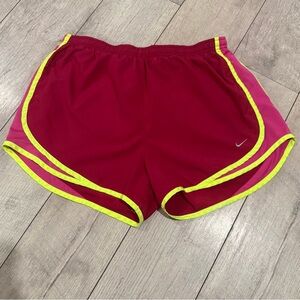 Nike Dri-Fit Women’s Running Shorts Liner Red Pink Yellow Size Large